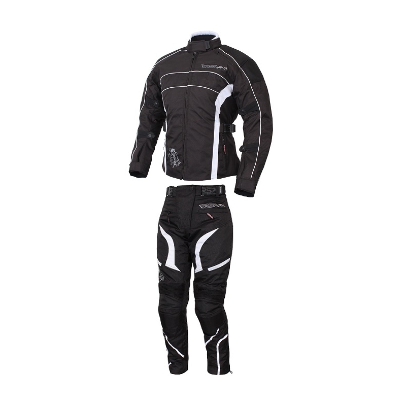 Sieviešu motocikla kostīms RSA SW-01 balts - 2 gabali izpārdošana