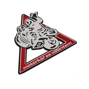 3D uzlīme Motociklists aiz stūres