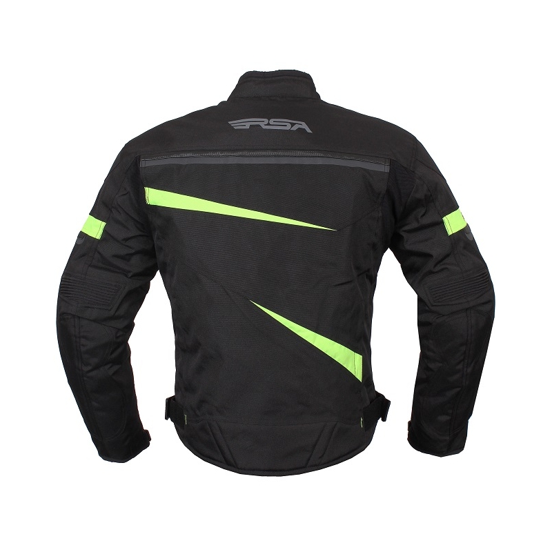 Bunda na motorku RSA Razor černo-fluo žlutá výprodej
