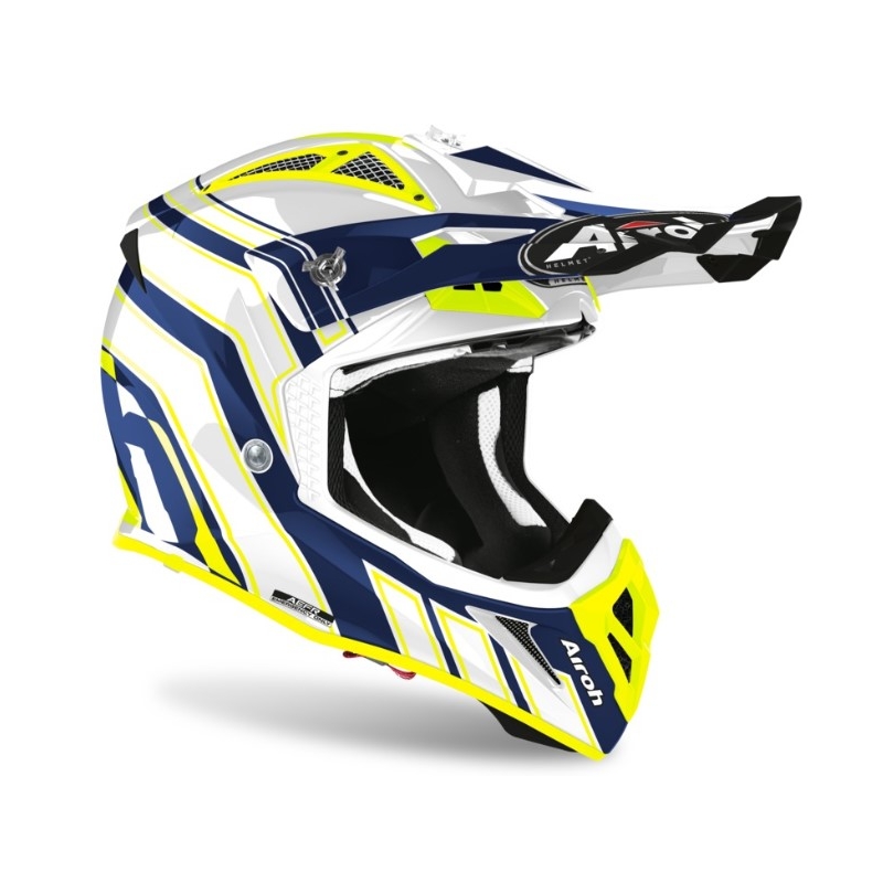 Motokrosová přilba Airoh Aviator Ace Art modro-bílo-fluo žlutá 2021