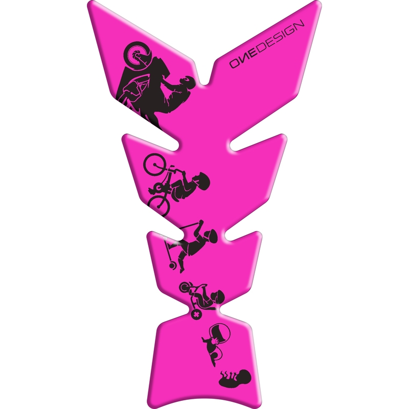 Degvielas tvertnes uzlīme Print - Mēness fluo rozā krāsā