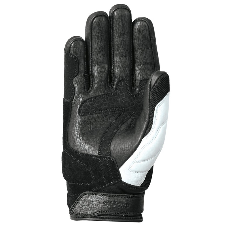 Motocikla cimdi Oxford RP-6S melns-balts-fluo dzeltens