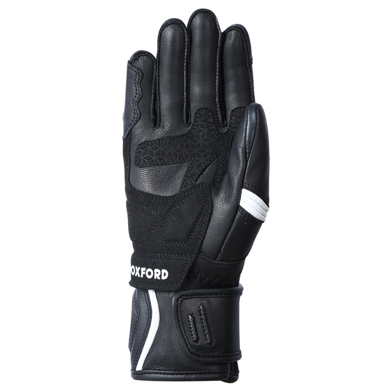 Sieviešu Oxford RP-5 2.0 motocikla cimdi melnā un baltā krāsā