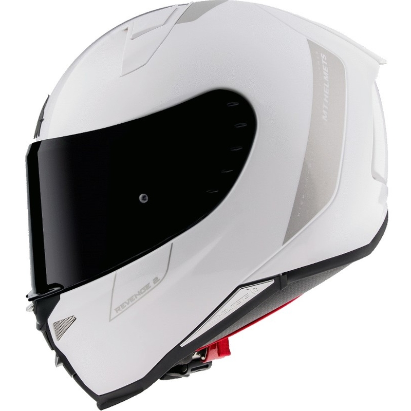 MT Revenge 2 Solid White Gloss Integrālā motociklu ķivere izpārdošana
