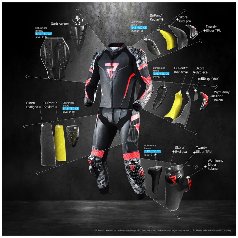 Bunda na motorku Rebelhorn Rebel černo-bílo-fluo žlutá výprodej