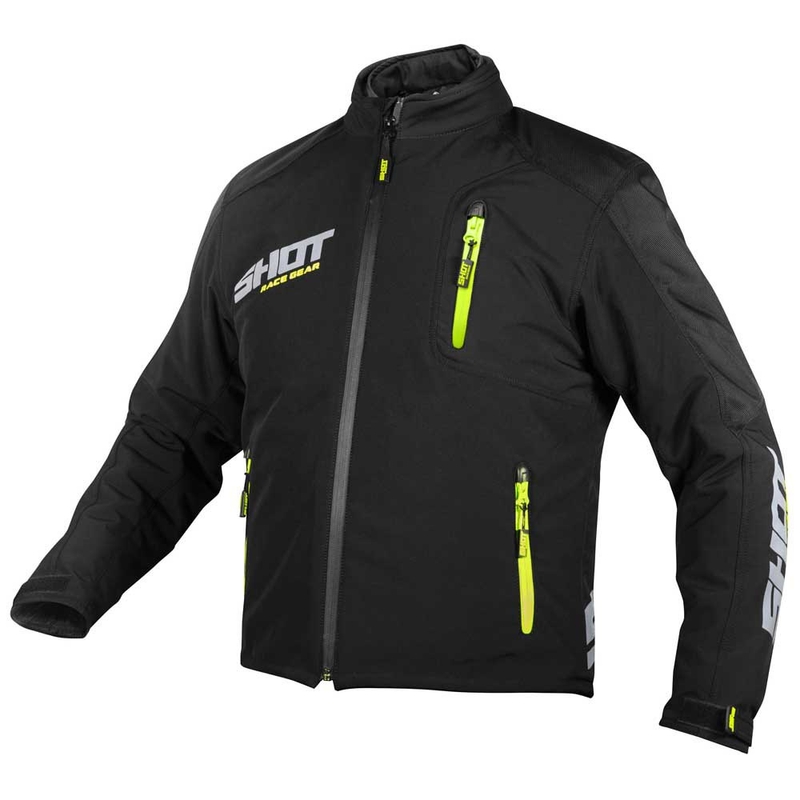 Shot Climatic jaka melns-fluo dzeltens izpārdošana