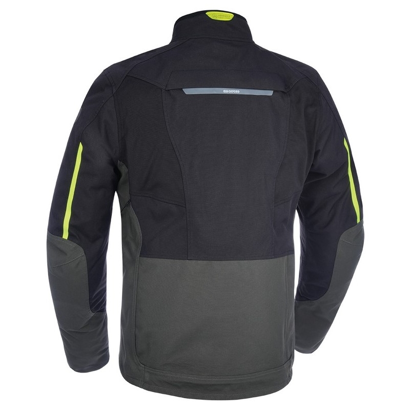 Oxford Advanced Hinterland melns-pelēks-fluo dzeltens motocikla jaka