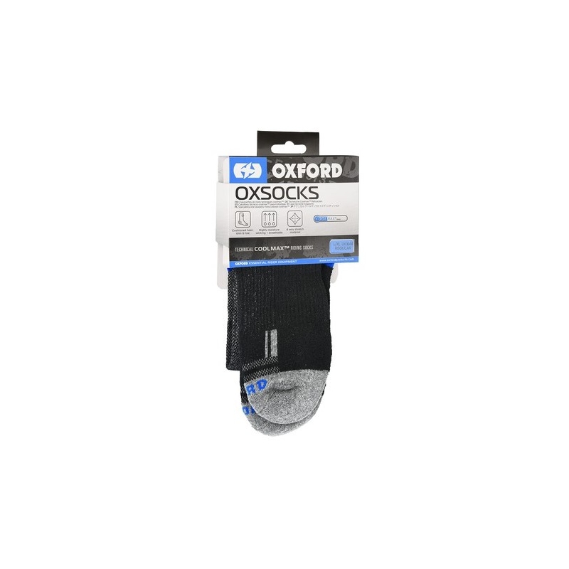 Oxford COOLMAX® zeķes pelēk-melni-zilas