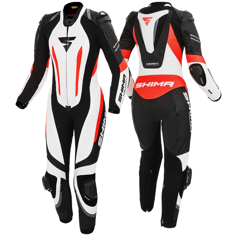 Sieviešu viengabala kostīms Shima Miura RS white-black-fluo red