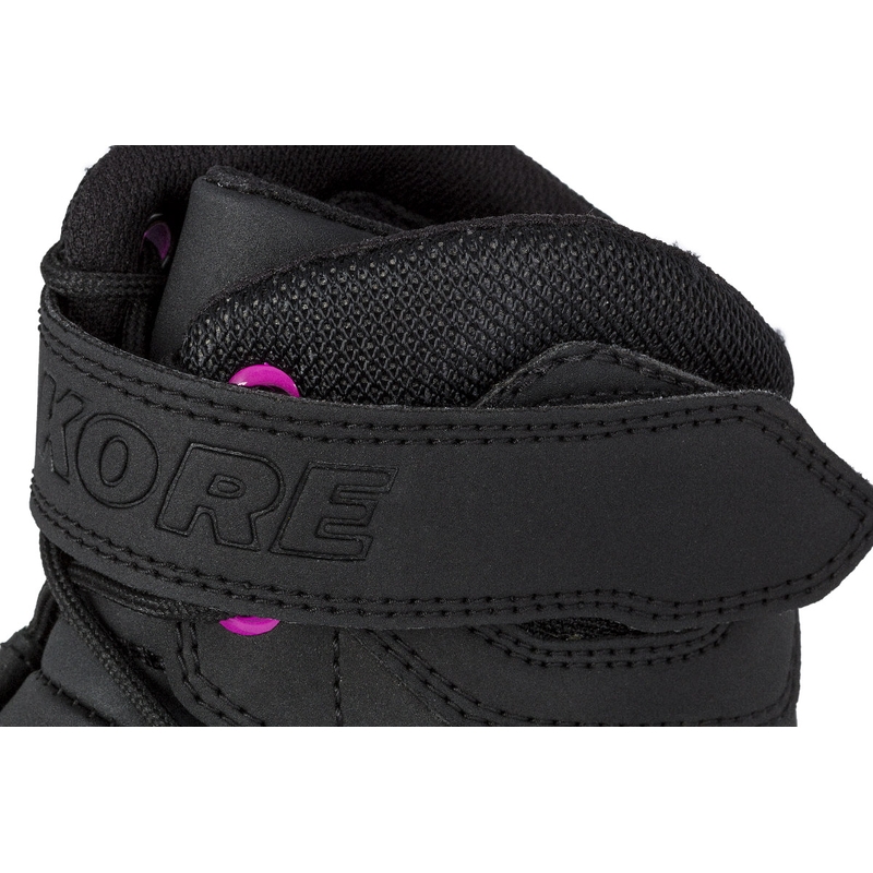 Sieviešu Kore Velcro 2.0 motociklu zābaki melni un violeti