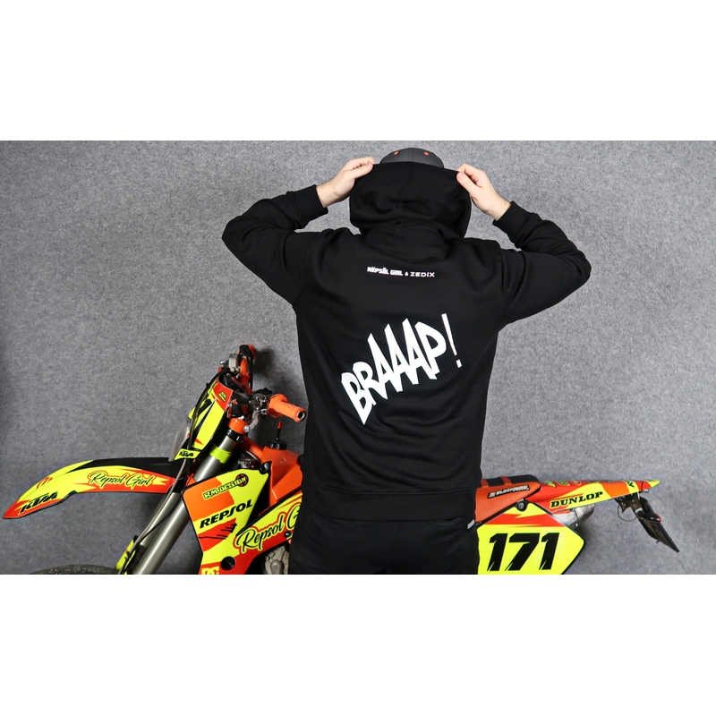 Vīriešu jaka ar kapuci SUPERMOTO melna
