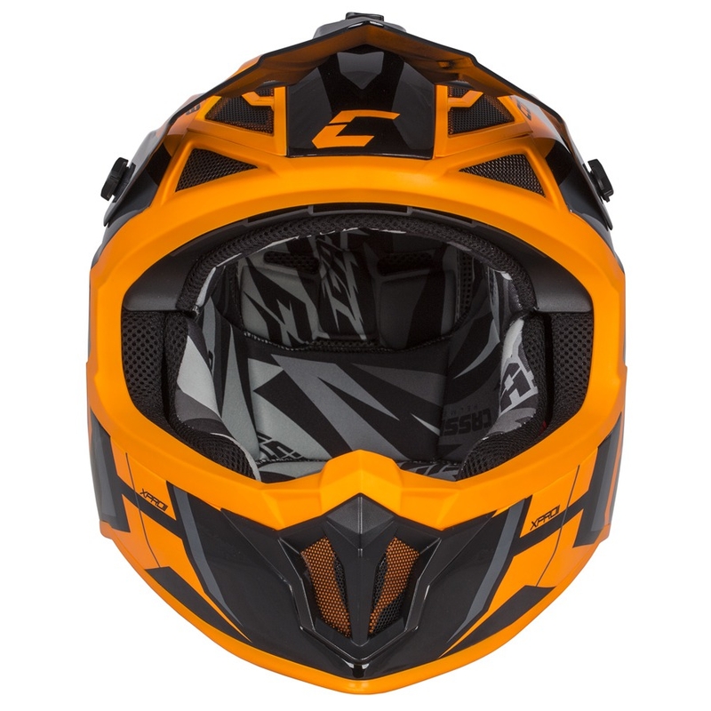 Motokrosová přilba Cassida Cross Pro II Contra oranžovo-černo-šedá