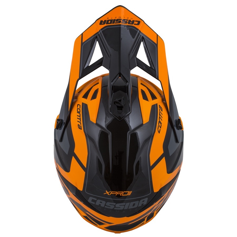 Motokrosová přilba Cassida Cross Pro II Contra oranžovo-černo-šedá