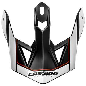 Cassida Cross Pro II ķiveres vizieris balts-sarkans-melns