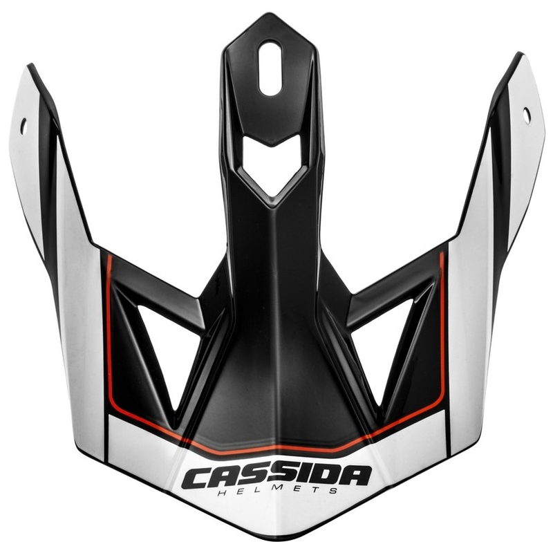 Cassida Cross Pro II ķiveres vizieris balts-sarkans-melns