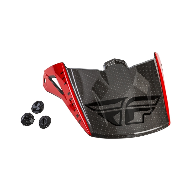Ķiveres vizieris FLY Racing Kinetic Straight sarkans-melns-pelēks