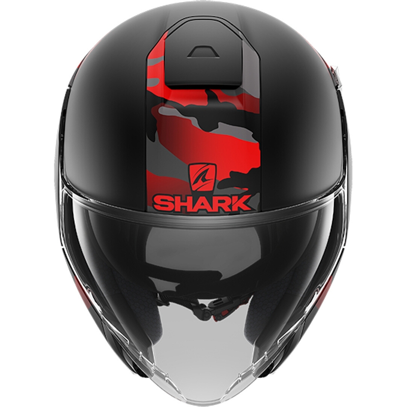 Otevřená přilba SHARK CITYCRUISER Genom černo-červená výprodej