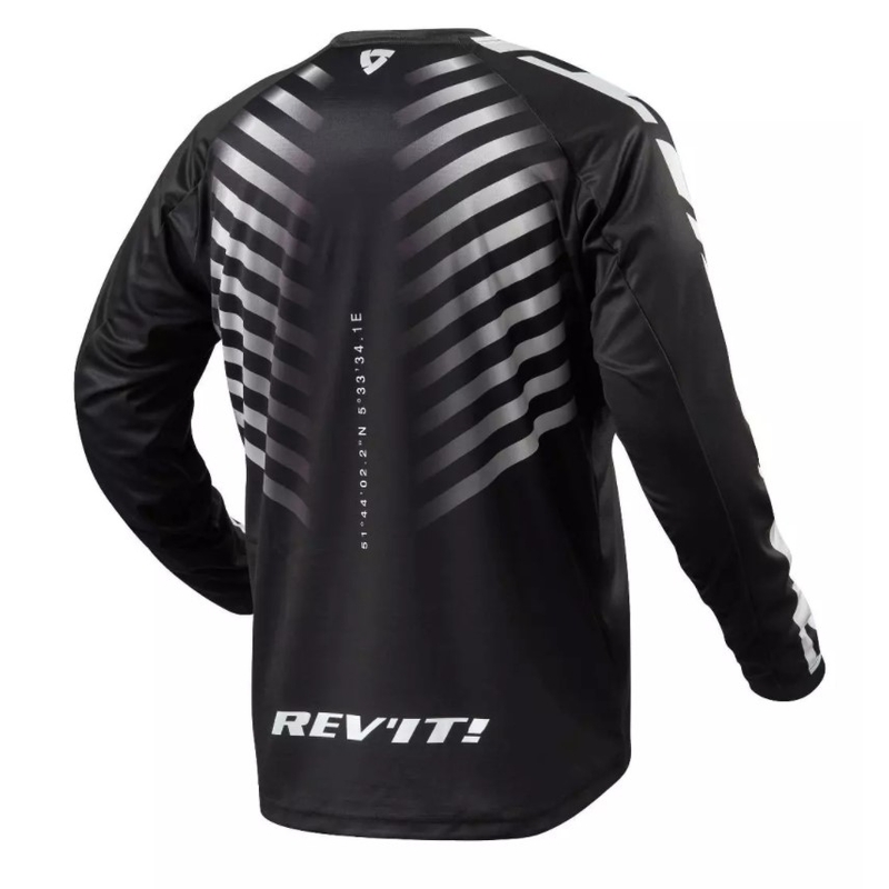 Motokrosa krekliņš Revit Rough melns un balts