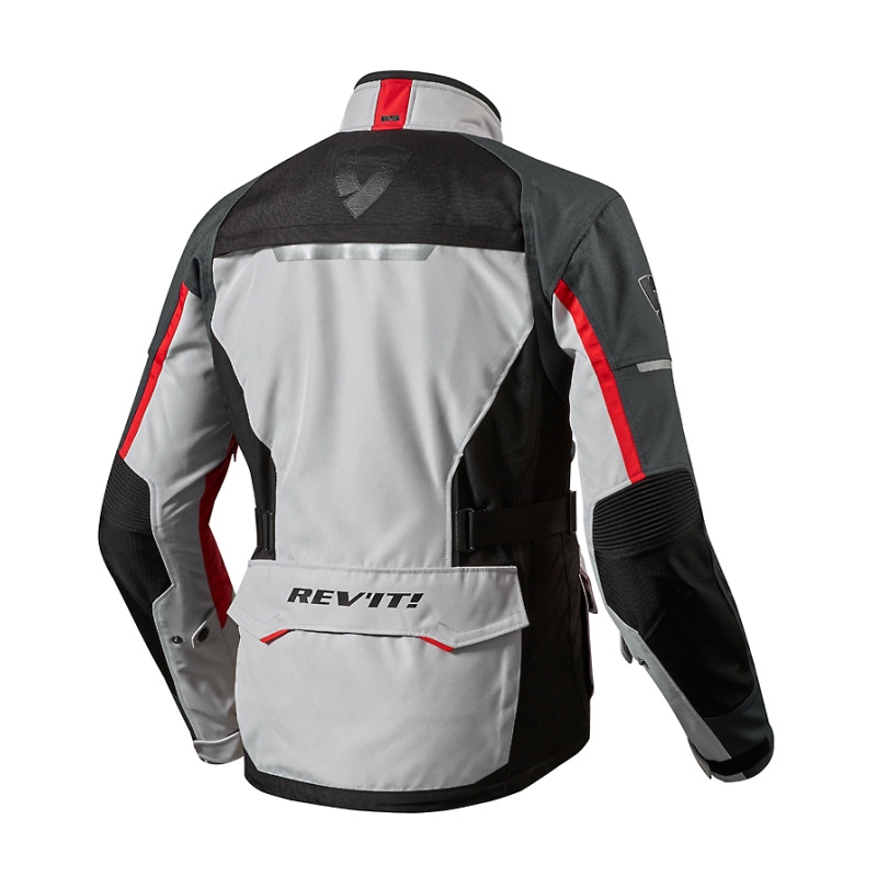 Moto bunda Revit Outback 2 stříbrno-červená výprodej