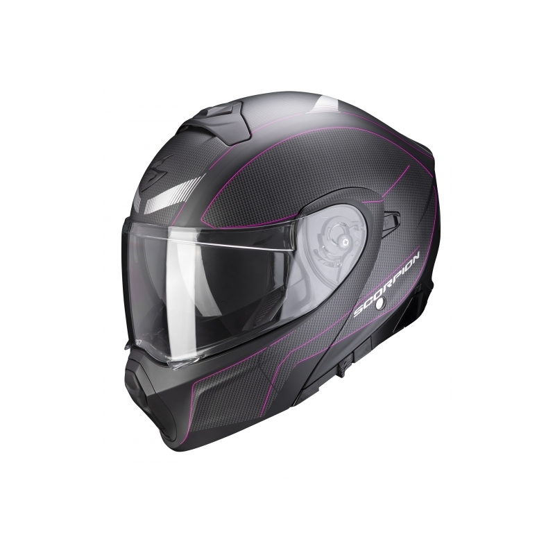 Výklopná přilba Scorpion EXO-930 Cielo černo-růžová