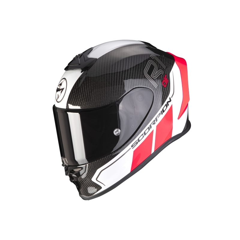 Integrální přilba Scorpion EXO-R1 Carbon Air Corpus II černo-fluo červená