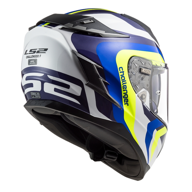 Integrální přilba na motorku LS2 FF327 Challenger Galactic modro-bílo-fluo žlutá výprodej
