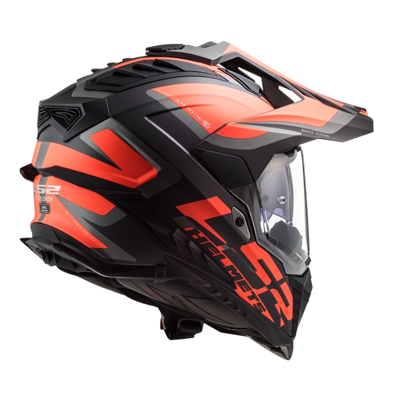 Enduro ķivere LS2 MX701 Explorer Alter melna-oranža-pelēka