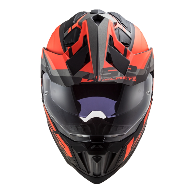 Enduro ķivere LS2 MX701 Explorer Alter melna-oranža-pelēka