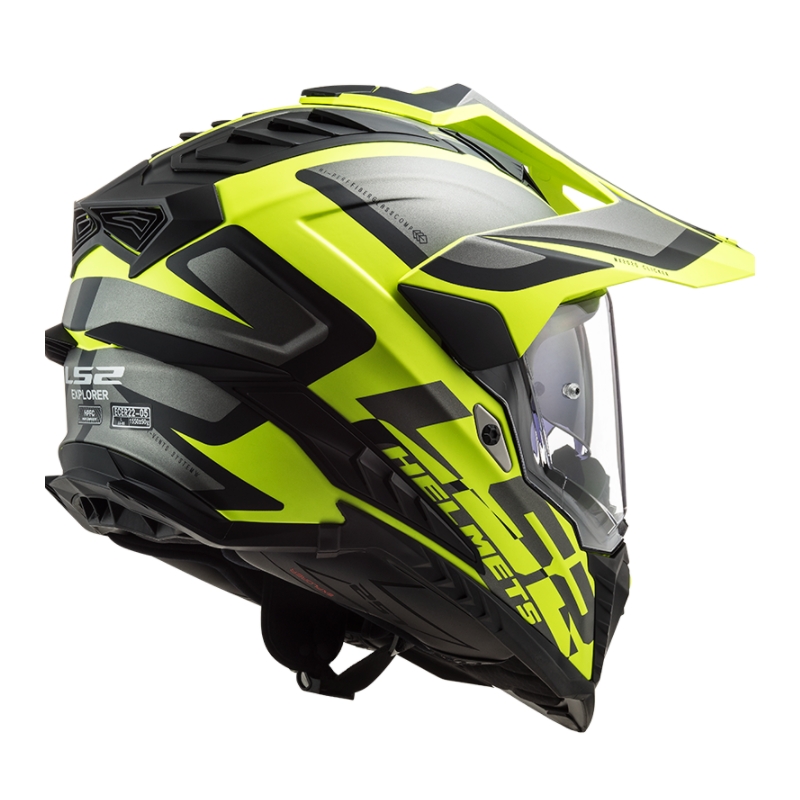 Enduro ķivere LS2 MX701 Explorer Alter melns-pelēks-fluo dzeltens