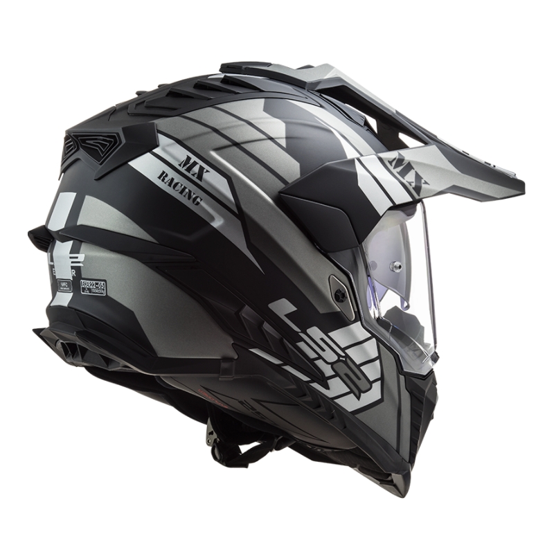 Enduro ķivere LS2 MX701 Explorer Atlantis melns-pelēks-balts