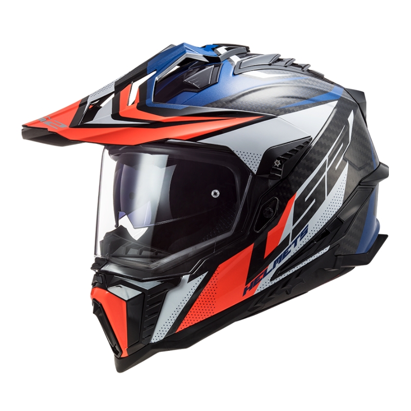 Enduro přilba LS2 MX701 Explorer C Focus bílo-modro-červená