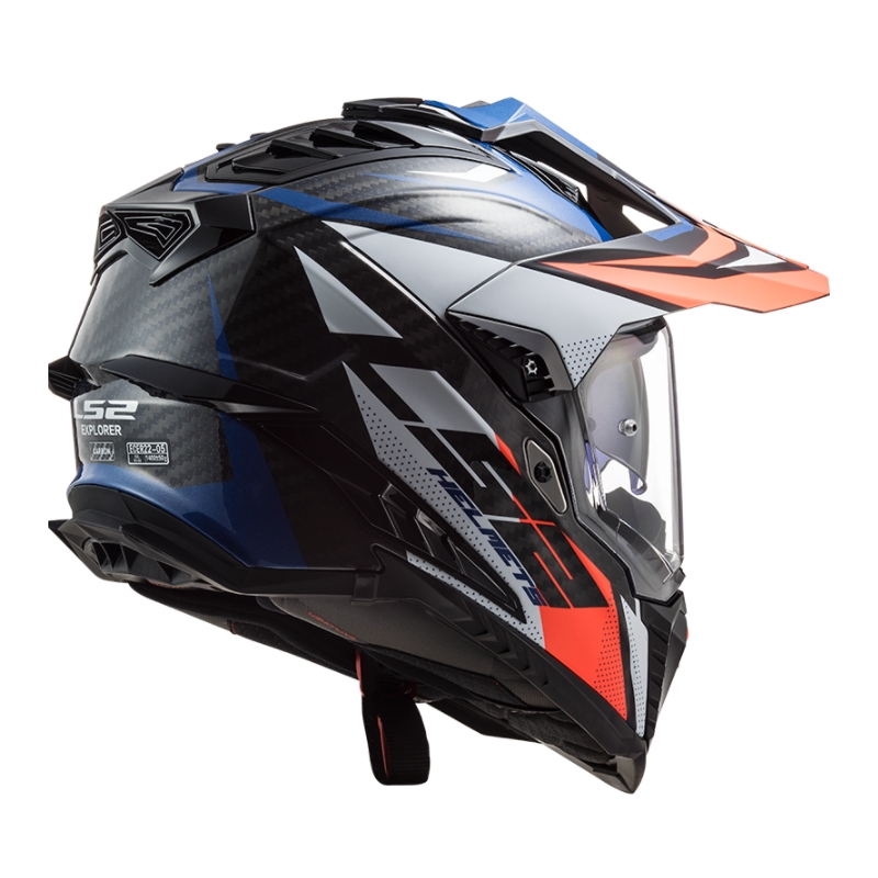 Enduro přilba LS2 MX701 Explorer C Focus bílo-modro-červená