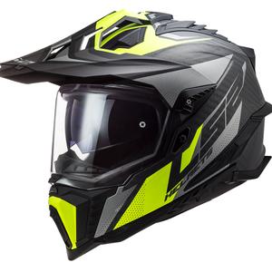 Enduro ķivere LS2 MX701 Explorer C Focus melns-pelēks-fluo dzeltens
