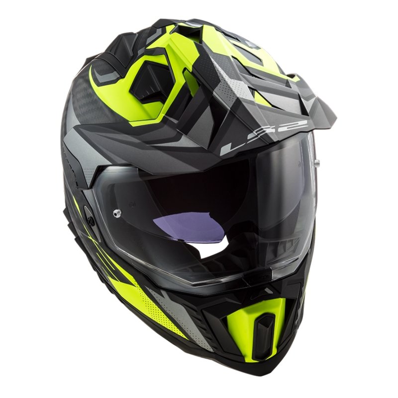 Enduro ķivere LS2 MX701 Explorer C Focus melns-pelēks-fluo dzeltens