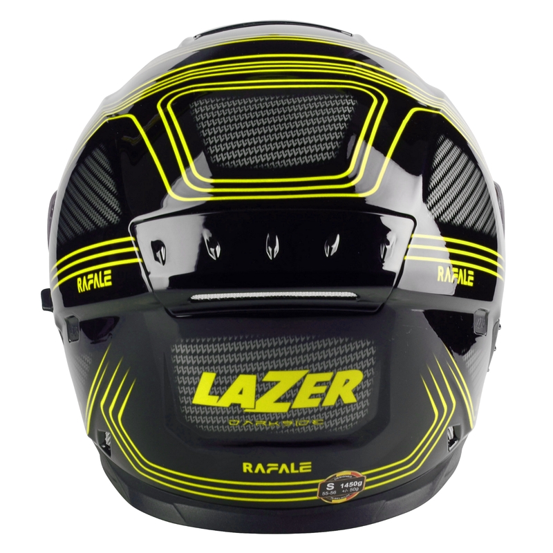 Integrēta motocikla ķivere Lazer Rafale EVO Darkside melns-pelēks-fluo dzeltens izpārdošana