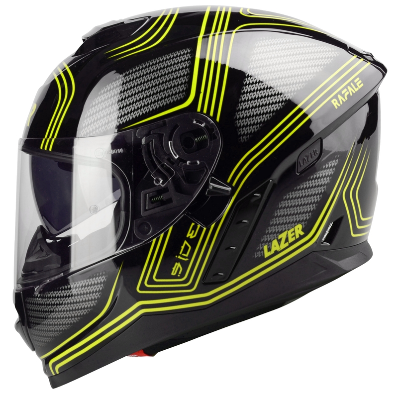 Integrēta motocikla ķivere Lazer Rafale EVO Darkside melns-pelēks-fluo dzeltens izpārdošana