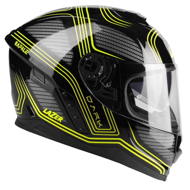 Integrēta motocikla ķivere Lazer Rafale EVO Darkside melns-pelēks-fluo dzeltens izpārdošana