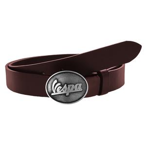 Ādas moto josta ar Vespa sprādzi brūna