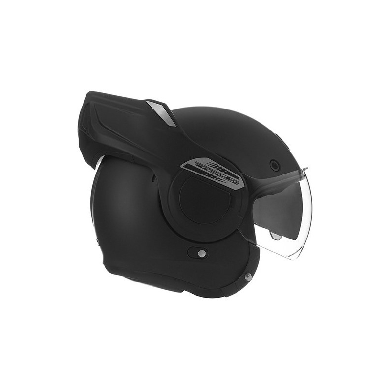 NOX PREMIUM Stratos flip-up moto ķivere matēti melna