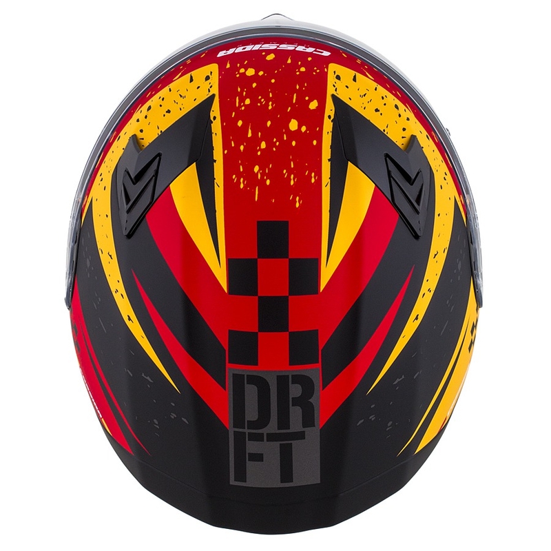 Integrālā moto ķivere Cassida Integral 3.0 DRFT oranža-fluo sarkana