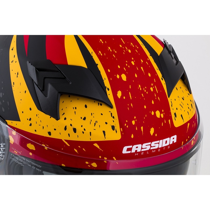 Integrālā moto ķivere Cassida Integral 3.0 DRFT oranža-fluo sarkana