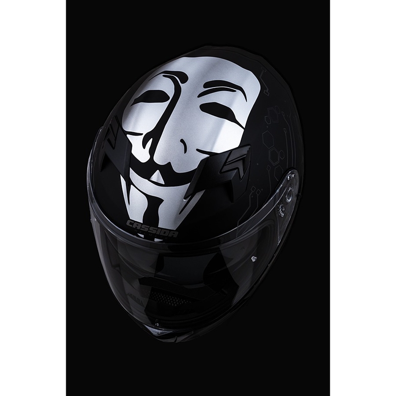 Integrální přilba na motorku Cassida 3.0 Hack zeleno-černá matná