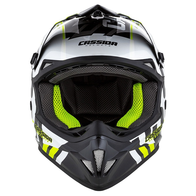 Cassida Cross Cup Sonic motokrosa ķivere melns-balts-fluo dzeltens