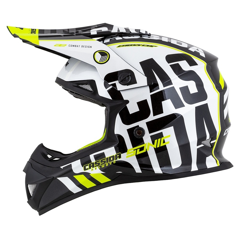 Cassida Cross Cup Sonic motokrosa ķivere melns-balts-fluo dzeltens