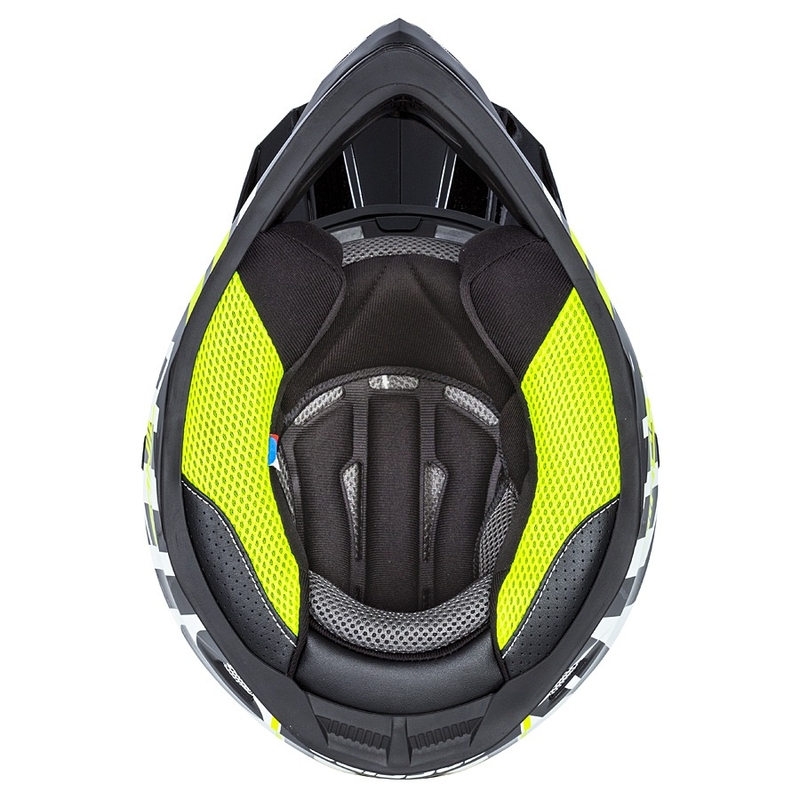 Cassida Cross Cup Sonic motokrosa ķivere melns-balts-fluo dzeltens