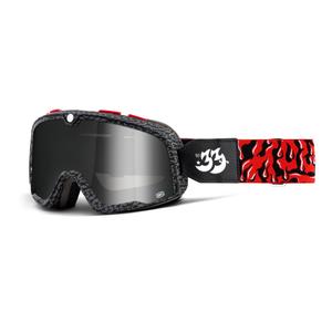 Brilles 100% BARSTOW House Ind. melns-arkans (spoguļstikli sudraba pleksi)