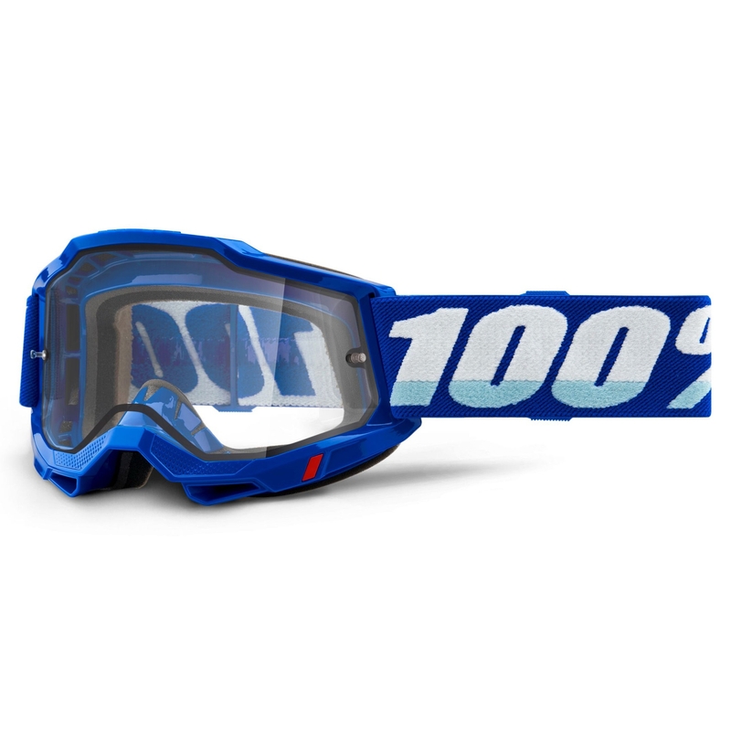 Motokrosa brilles 100% ACCURI 2 blue (dubultā caurspīdīga pleksi)