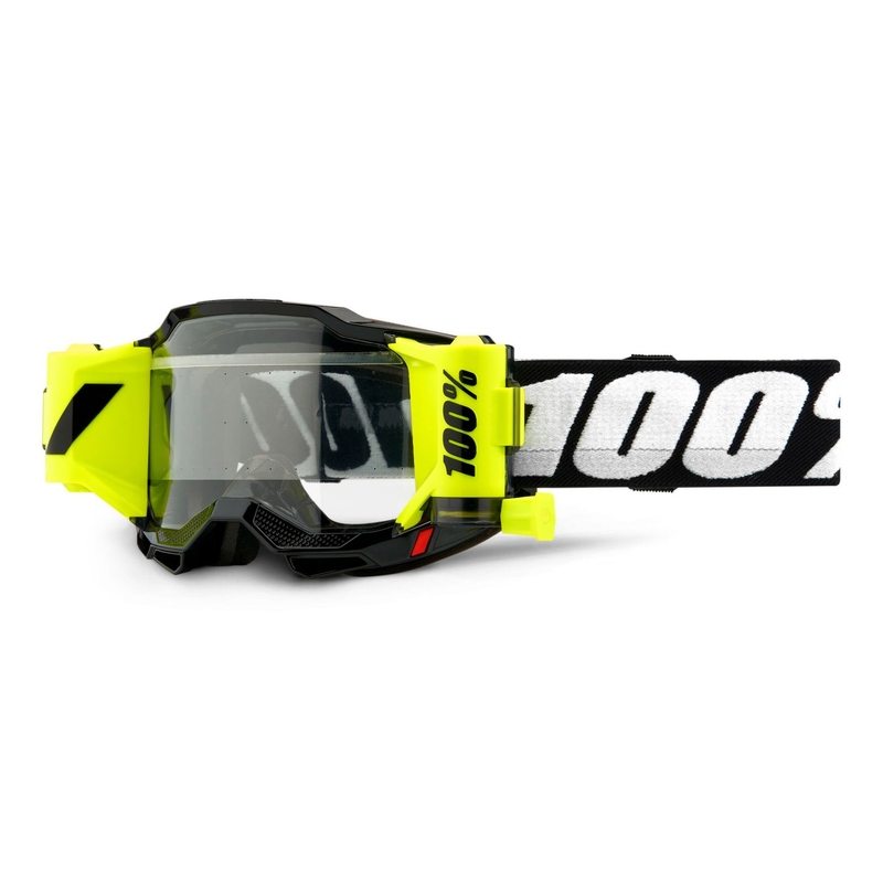 Motokrosové brýle 100% ACCURI 2 Roll-Off černé (čiré plexi)