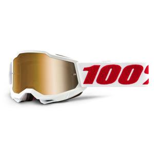 Bērnu motokrosa brilles 100% ACCURI 2 white (gold plexi)