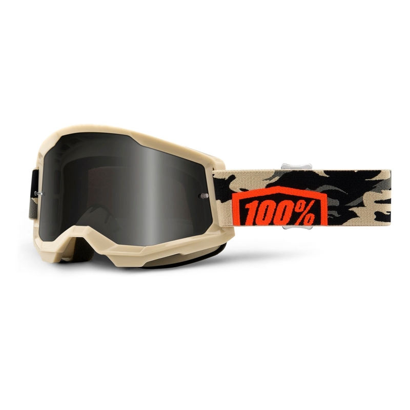 Motokrosa brilles 100% STRATA 2 Sand Kombat beige (kūpinātas pleksi)